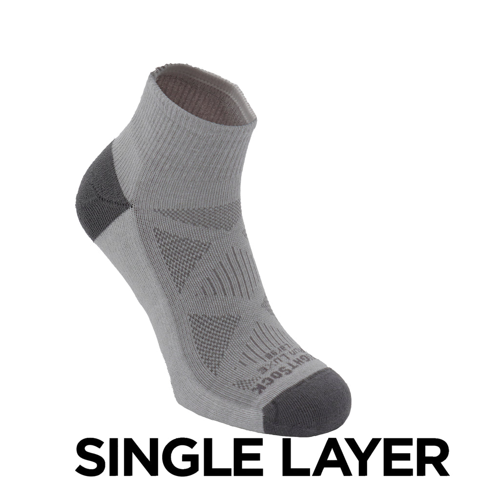 Run Luxe Single Layer Tab | Wrightsock Eco-Friendly Running Socks