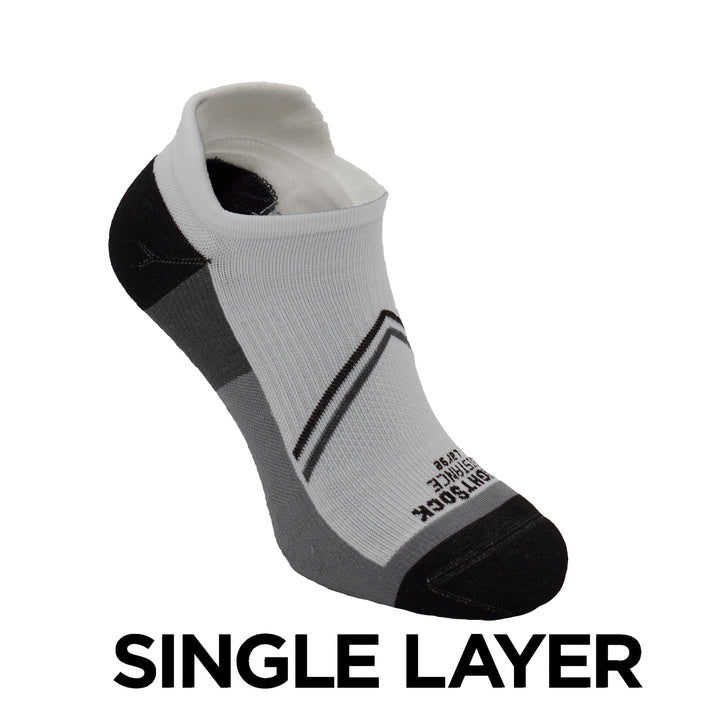 White grey, tab length, Distance style, sock (product cover image).